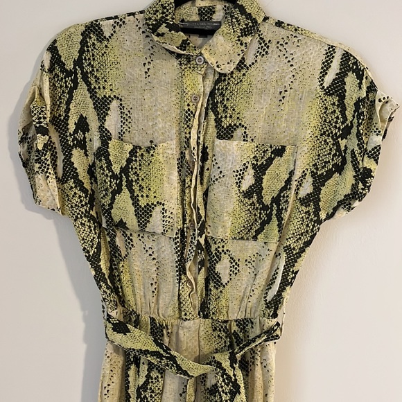 Linen Snake print midi dress - Picture 4 of 7